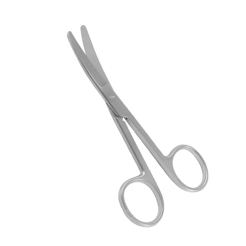 [2-032-16] Operating Scissors Curved Blunt/Blunt 16.5cm (6 Inch)