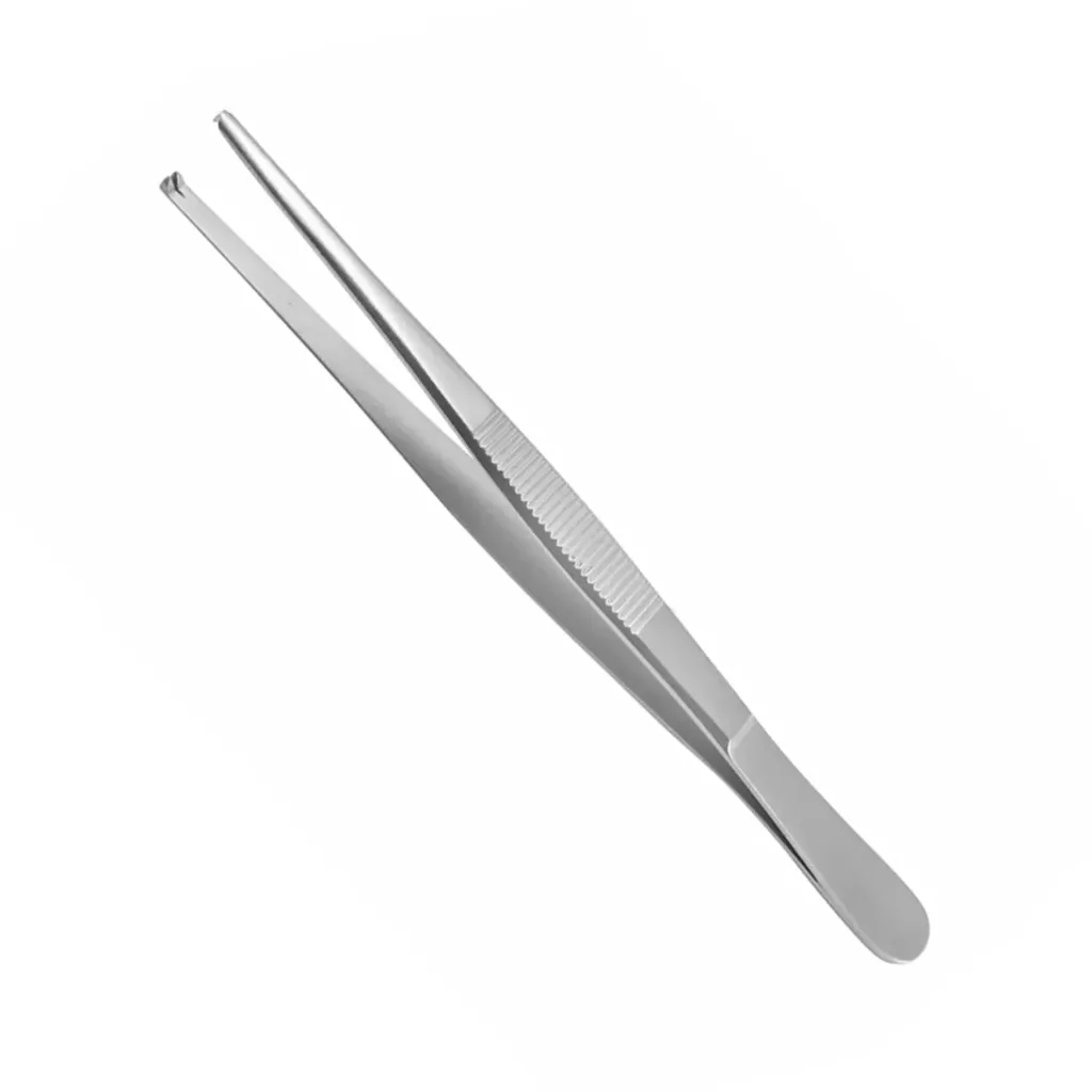 [7-326-10] Tissue 1X2 Teeth Tissue Forceps (4.25" (10cm))